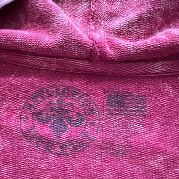 Y2K Affliction rhinestone embellished in distressed red wash full zip hoodie - Picture 7 of 12